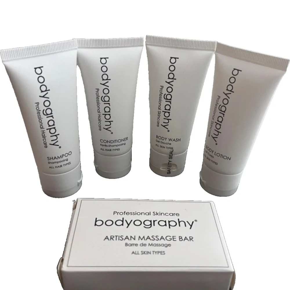 COPY - Bodyography Travel Size VEGAN Shampoo/Conditioner/Body Lotion/Wash/Soap